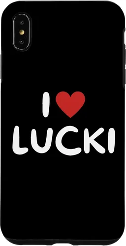 Vista 15 de Funda con corazón rojo para iPhone 16 I Love Lucki