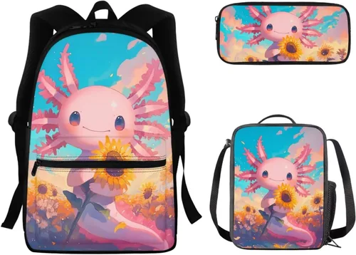 Vista 209 de FOR U DESIGNS Fuego baloncesto impreso niños escuela mochilas viaje mochila libro bolsa