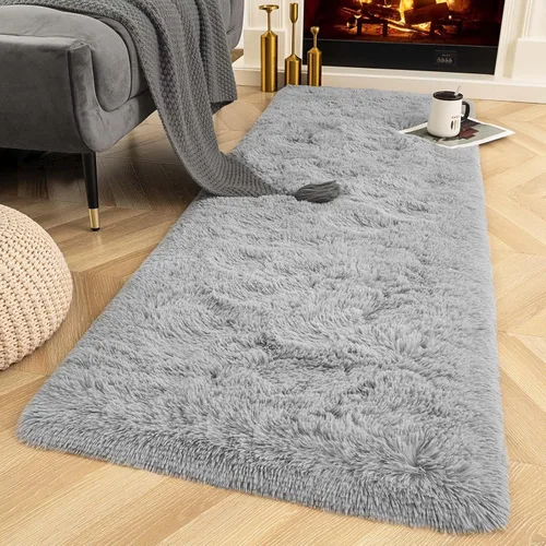 Vista 8 de Ompaa Alfombra Esponjosa, Alfombras de Área Súper Suaves y Peludas para Dormitorio y Sala de Estar - 6' x 9' Alfombra Grande de Felpa Peluda Shag