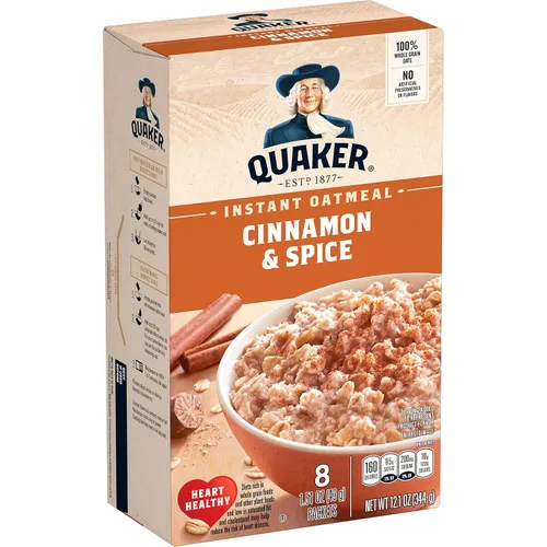 Vista 43 de Quaker Avena instantánea, proteína de azúcar morena de arce, 0.35 onzas de proteína, 12.6 onzas, paquete de 6