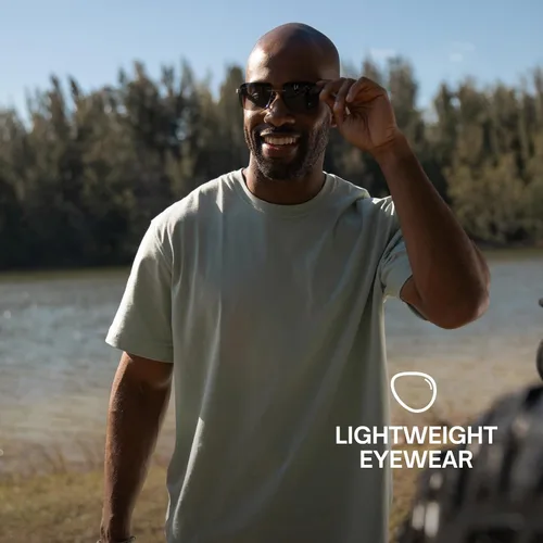 Vista 4 de Eddie Bauer - Anteojos inteligentes para hombres con Bluetooth, anteojos inteligentes con lentes polarizadas UV400, altavoces de oreja abierta