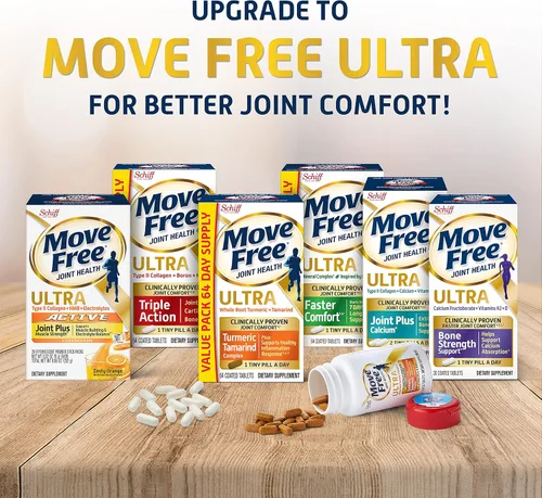 Vista 7 de Move Free MSM 1500 mg (por porción) con glucosamina y condroitina - tabletas avanzadas de apoyo para articulaciones, para flexibilidad de movilidad