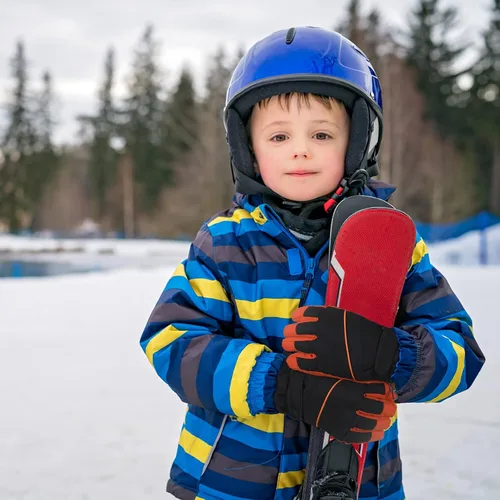 Vista 5 de 4 pares de guantes de nieve para niños, guantes de esquí de invierno, impermeables, cálidos, resistentes al viento, guantes de nieve para niños