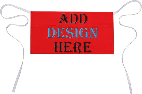 Vista 11 de HooSo Delantal de cocina personalizado, diseño de nombre, logotipo, foto, delantal de poliéster ajustable con dos bolsillos delanteros
