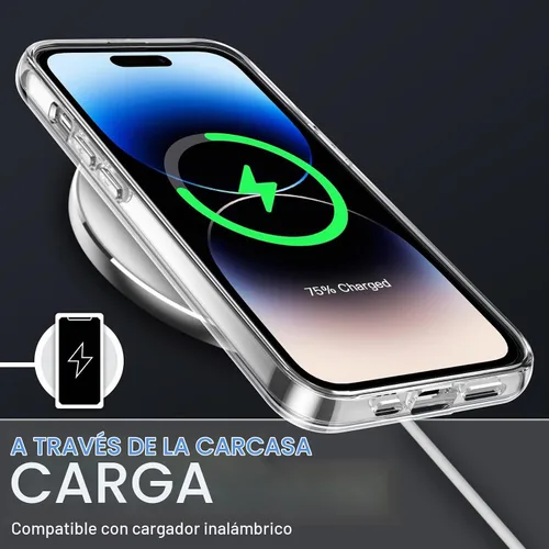 Vista 7 de JETech Funda 5 en 1 para iPhone 14 Pro, antiamarilleo, transparente