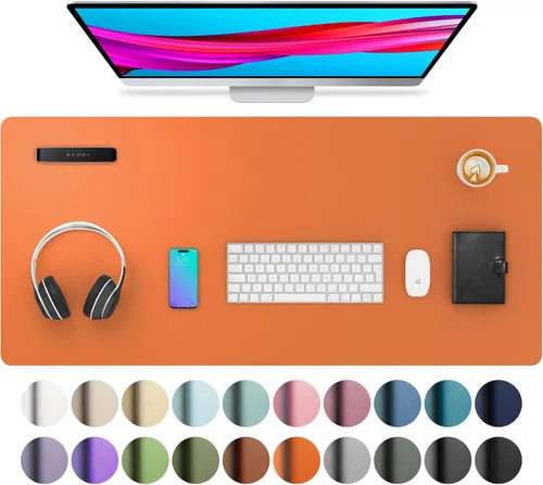 Vista 280 de Aothia - Protector de escritorio de cuero sintético grande, base antideslizante para mouse y superficie para escribir, impermeable, fácil de Agua