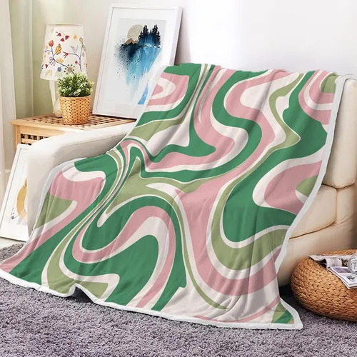 Vista 12 de Manta retro de los años 70 con diseño de hongos florales de mediados de siglo, manta de franela suave, ligera, regalos de felpa para mujeres