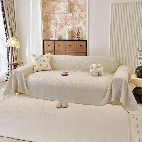 Vista 22 de DREAMINGO Fundas de sofá biplaza para sofá de 2 plazas, manta jacquard moderna y minimalista protectora de muebles para mascotas, lavable, funda