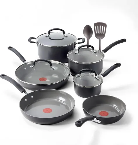 Vista 9 de T-fal Juego de utensilios de cocina antiadherentes de cerámica, 8 piezas