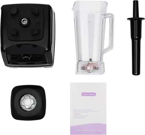 Vista 9 de Licuadora comercial resistente del batido de 2L 2000W, negro, velocidades múltiples, autolimpiante