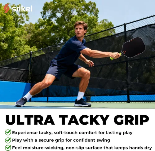 Vista 4 de Overgrip de paleta de pickleball – Cinta de agarre de pickleball ultra adherente, absorbente y antideslizante, suave al tacto y duradera