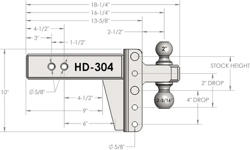 Vista 8 de BulletProof Hitches - Enganche de remolque ajustable resistente de 3.0 pulgadas (clasificación de 22,000 libras) - Enganche de remolque
