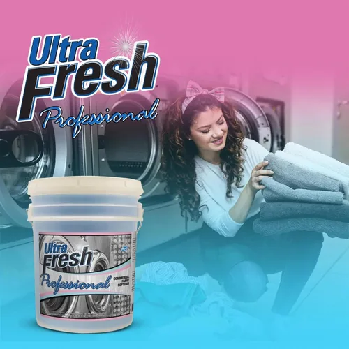 Vista 5 de Ultra Fresh Suavizante profesional de tela de 5 galones para lavadoras comerciales, suavizante líquido para ropa, hasta 640 cargas, fragancia fresca