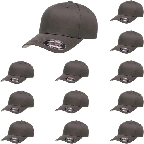 Vista 10 de Flexfit 5001 - Gorra de béisbol de sarga de algodón, 6 paneles Negro