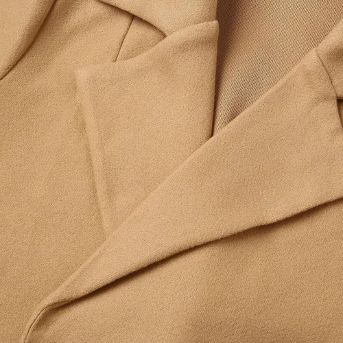 Vista 6 de JEGULV Gabardinas largas elegantes para mujer, ligeras, con frente abierto, color sólido, chaquetas para exteriores, cuello de solapa con muescas