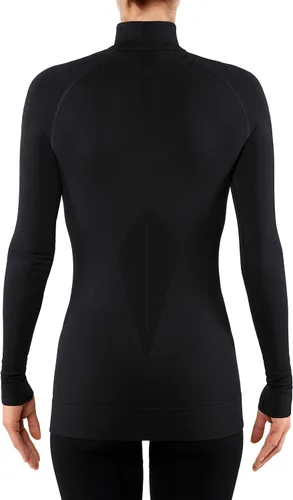 Vista 3 de FALKE - Camisa de manga larga con cremallera para mujer, color negro