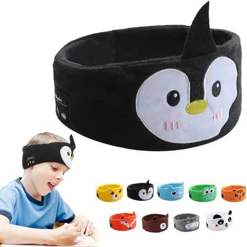 Vista 8 de Auriculares Inalámbricos para Niños, Auriculares Sobre la Oreja para Niños y Pequeños, con Altavoces Delgados y Diadema de Felpa Super Suave (Oso)