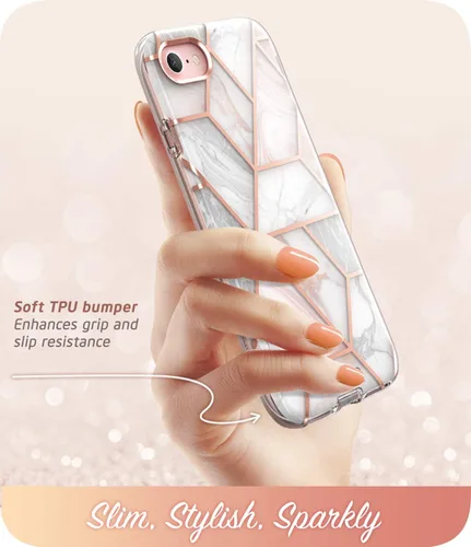 Vista 4 de i-Blason Cosmo - Funda para iPhone SE 2022 (3ª generación), [protector de pantalla integrado] Funda protectora delgada de cuerpo completo