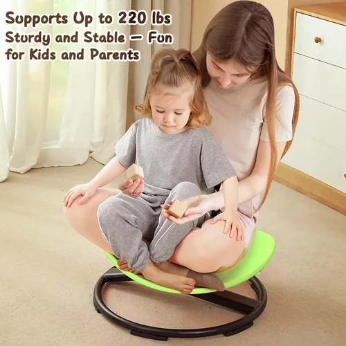 Vista 7 de Silla giratoria sensorial para niños autistas, juguete para sentarse y girar a partir de 3 años