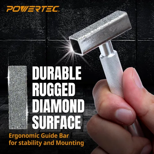 Vista 3 de POWERTEC Aparador de ruedas de diamante para turar y desbarbar, molinillo de banco, uso en muelas abrasivas de óxido de aluminio y muela de carburo
