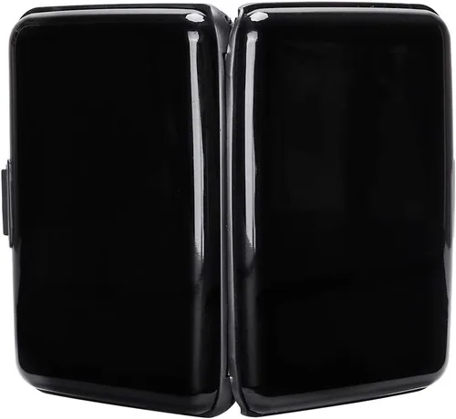 Vista 3 de Elfish.- Funda protectora de aluminio contra RFID, para tarjetas de crédito, carcasa rígida para tarjetas de presentación, cartera de metal