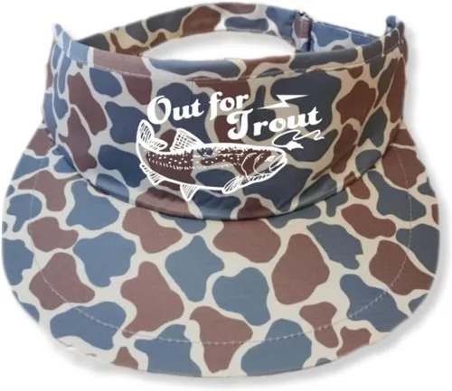 Vista 15 de ThatsRad Out for Trout Camionero Camuflaje Sombrero Visera Cuerda Snapback Camo Pesca Mosca