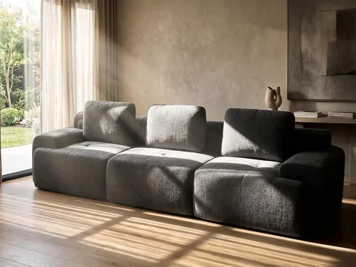 Vista 10 de Sofá de nube de gran tamaño en forma de U de 122 pulgadas, cómodos sofás modulares sin hueso para sala de estar, sofá modular con respaldo alto