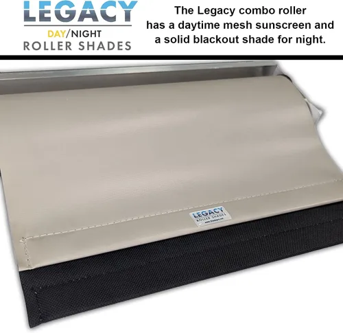 Vista 2 de Persianas enrollables Legacy - Persianas extraíbles combinadas de día y noche - Protector solar de malla solar filtrante de luz para el día