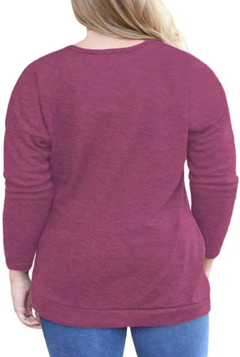 Vista 3 de VISLILY Camisa casual de manga larga con botones y bolsillos para mujer