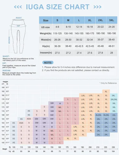 Vista 6 de IUGA Leggings gruesos con forro polar para mujer, de cintura alta, cálidos, pantalones de yoga para entrenamiento de invierno, leggings térmicos