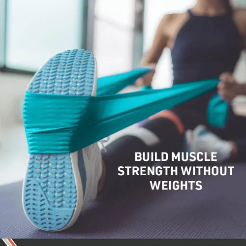 Vista 2 de Body Sport Bandas de ejercicio: bandas de resistencia en rollos de 50 yardas para fitness, estiramiento o terapia física