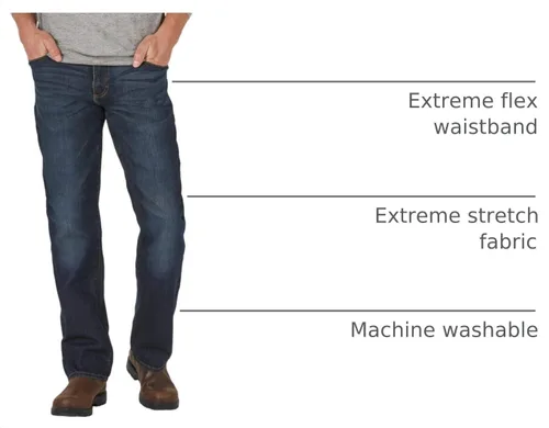 Vista 6 de Lee Extreme Motion Jeans de bota regular para hombre Cruz