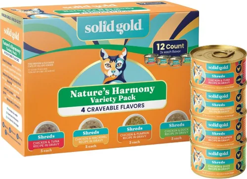 Vista 34 de Solid Gold Comida Húmeda Paté Sabor Festín - Paquete de Muestra de 3 Unidades - Comida enlatada para gatos hecha con pollo real - Sin granos