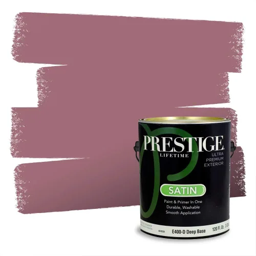Vista 710 de Prestige Paints Pintura exterior e imprimación en uno, 1 galón, plano, coincidencia comparable de Valspar* Amber Rose*