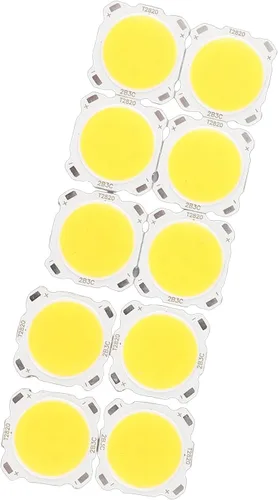 Vista 3 de 10 unids redondo COB 3W de alta potencia LED chip bombilla lámpara de aluminio placa de circuito LED chip módulo 300-330LM DC 9-11V