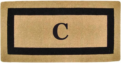 Vista 75 de Tapete de fibra de coco natural, para puerta de entrada, rectangular, resistente, para patio, atrapador de suciedad antideslizante, decoración