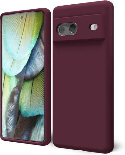 Vista 186 de oakxco para Google Pixel 6A Funda de teléfono de silicona líquida, diseño estético lindo y delgado para mujer y niña, cubierta de gel suave, lisa