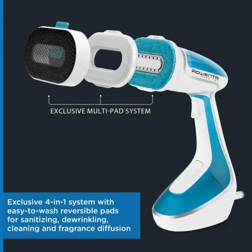 Vista 5 de Rowenta, Vaporizador para ropa, vaporizador 4 en 1 Pure Tex, 1700 W, tanque de agua XL de 6.8 onzas, calentamiento de 25 segundos, vapor potente