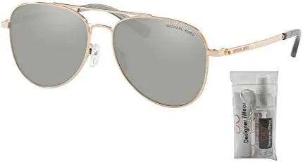Vista 2 de Michael Kors MK1045 SAN DIEGO Aviator Sunglasses For Women BUNDLE With Designer iWear Complimentary Eyewear Kit