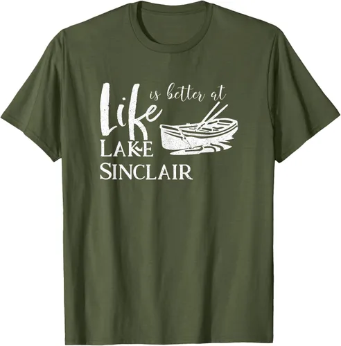 Vista 53 de Life is Better at Lake Sinclair Georgia Camiseta Negro