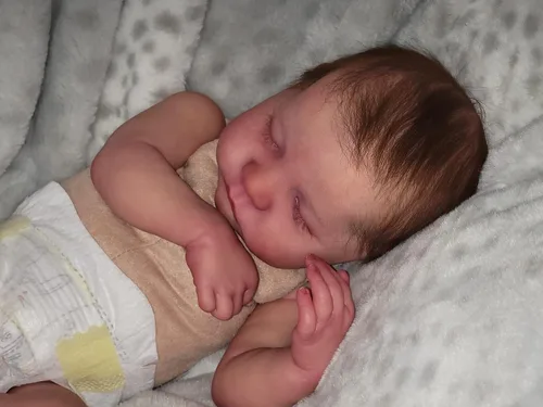 Vista 3 de Pinky Reborn Muñecas de bebé de 19 pulgadas realista recién nacido con cuerpo suave muñeca de juguete para niños pequeños, el mejor regalo