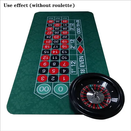 Vista 3 de Tapete de ruleta, 47 x 23.6 pulgadas, portátil, estilo casino, con bolsa de transporte para casino, fiesta, entretenimiento en casa