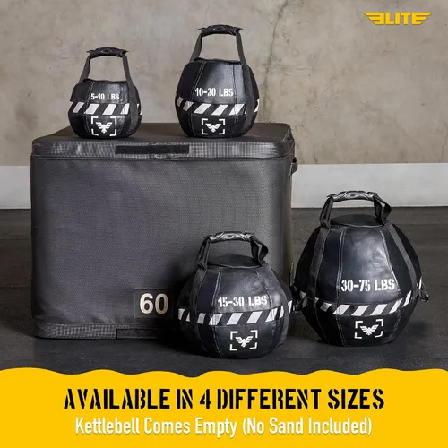 Vista 2 de Saco de arena con pesa rusa - Bolsa de pesas de arena de servicio pesado para entrenamiento cruzado, entrenamiento de fuerza, ejercicio, fitness