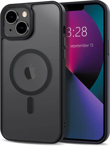 Vista 194 de Anuck - Funda magnética para iPhone 11 compatible con MagSafe, carcasa trasera mate translúcida dura, borde de TPU, delgada, resistente a impactos