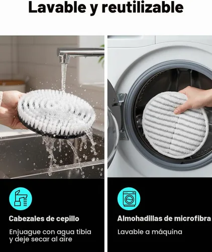 Vista 4 de Leemone Almohadillas de repuesto para fregona de vapor para Shark S8001 Blanco