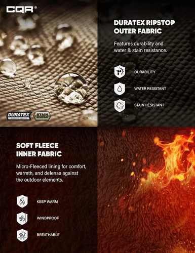Vista 7 de CQR Pantalones tácticos de invierno para hombre, pantalones de trabajo térmicos para senderismo, pantalones cargo con forro polar para nieve y esquí
