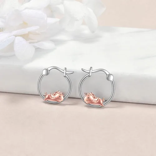 Vista 89 de VONALA Bonitos aretes de aro de plata de ley 925, regalos de cumpleaños para mujer
