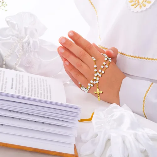 Vista 6 de Jadive Lady Guadalupe Scented Rosary Beads Necklace Bulk