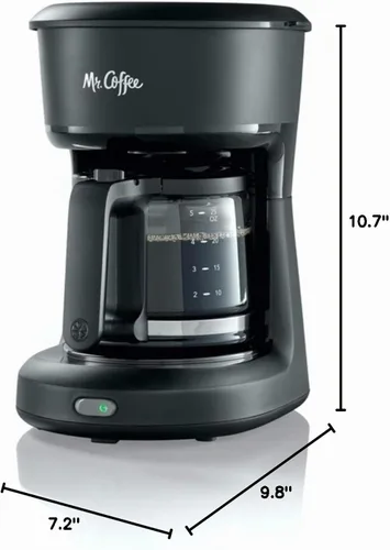Vista 8 de Mr. Coffee® Mini cafetera con interruptor de infusión de 5 tazas, color negro