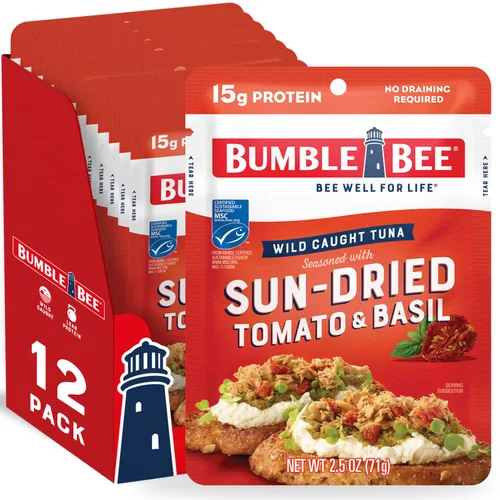 Vista 24 de Bumble Bee - Bolsa de atún sazonado con ajo asado y hierbas, 2.5 onzas